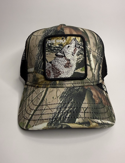 Goorin Bros “LONE WOLF” Trucker Hat – Camouflage – Adjustable Snapback
