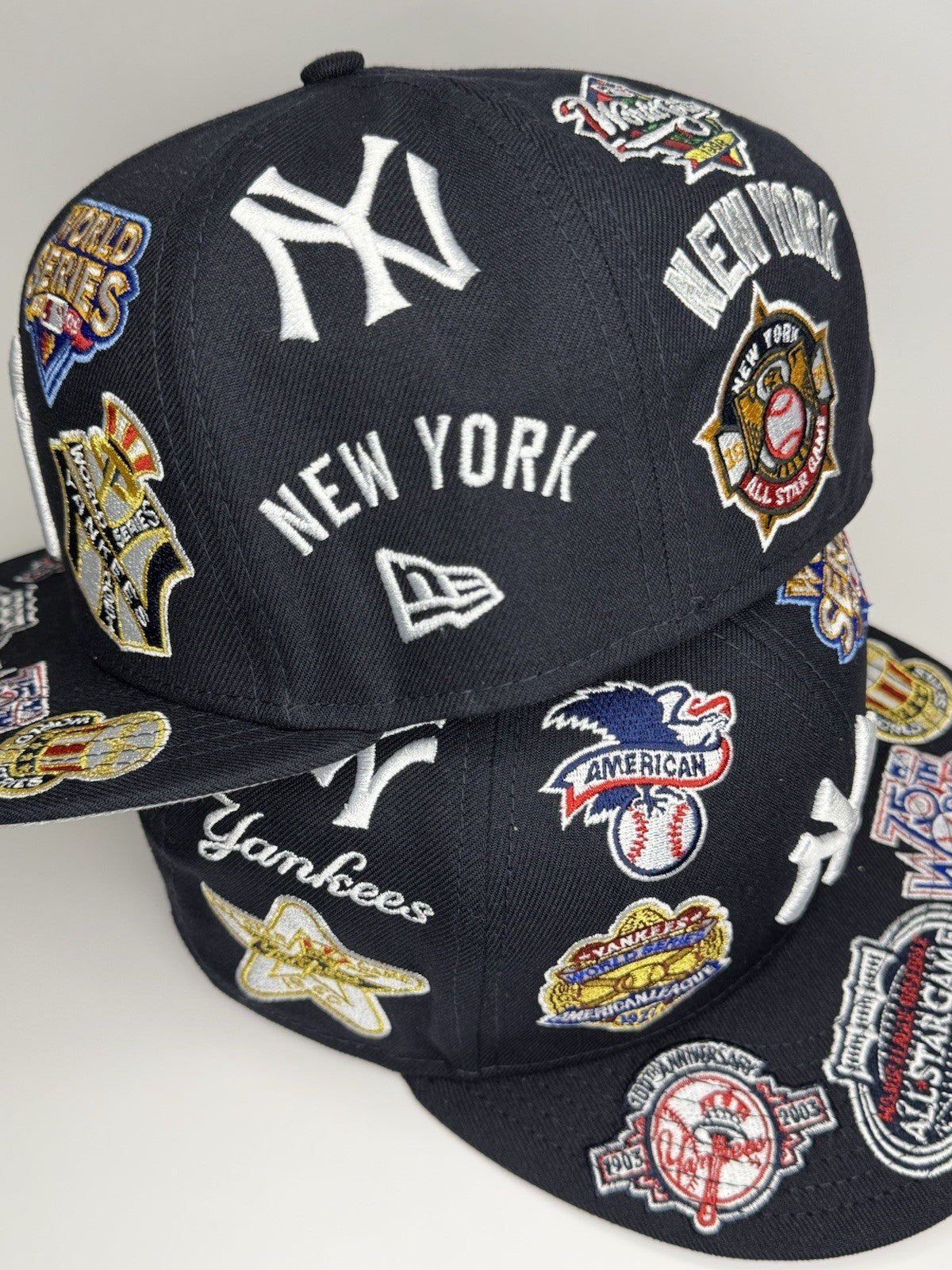New Era 59FIFTY New York Yankees “All Over Patch” Fitted 7 1/4 Black / Grey UV