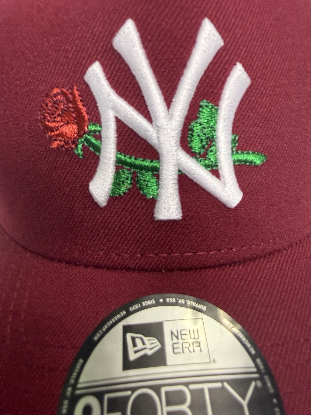 New Era 9FORTY A-Frame New York Yankees “Rose” Snapback 🌹 Cardinal Red