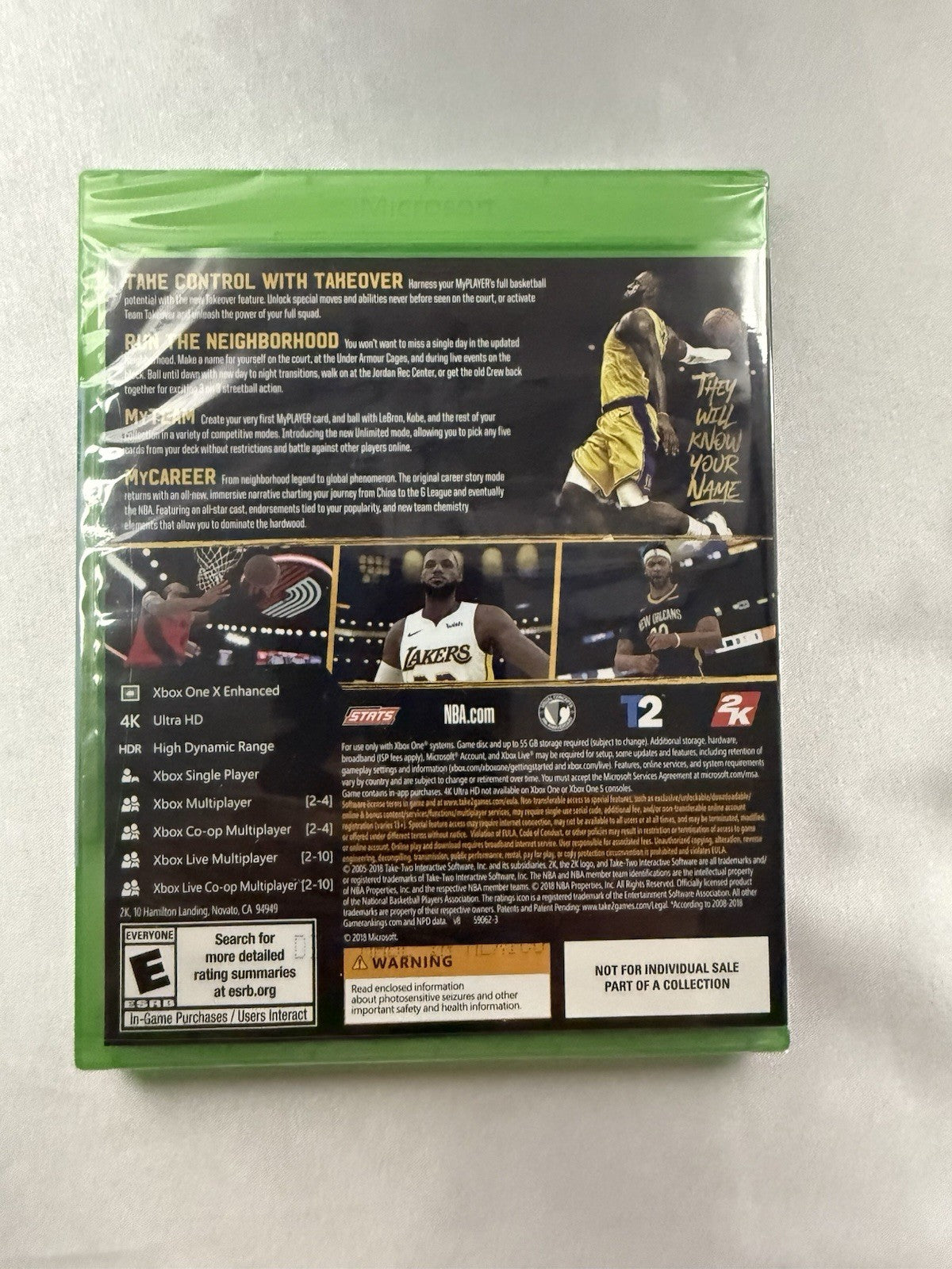 NBA 2K19 20th Anniversary Edition (Microsoft Xbox One, 2018) Complete W/ Poster