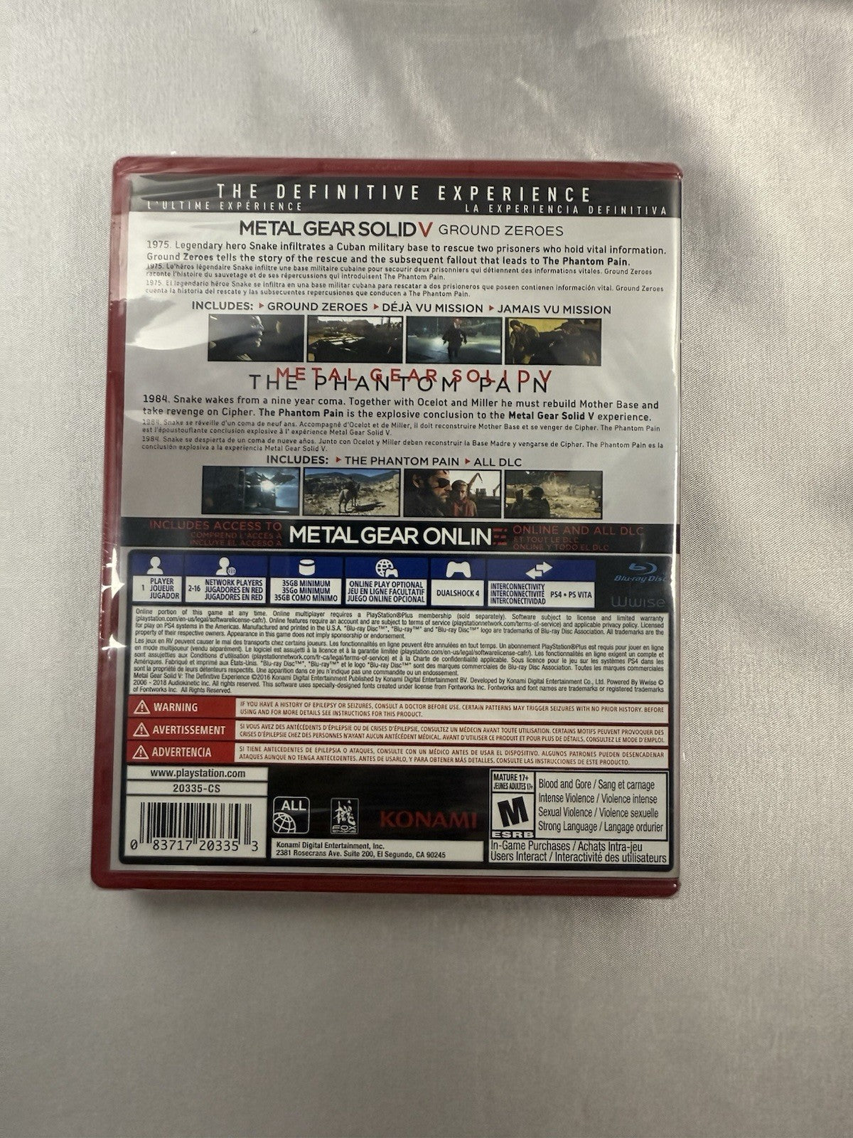 Metal Gear Solid V: The Definitive Experience – PS4 | Brand New & Factory Sealed
