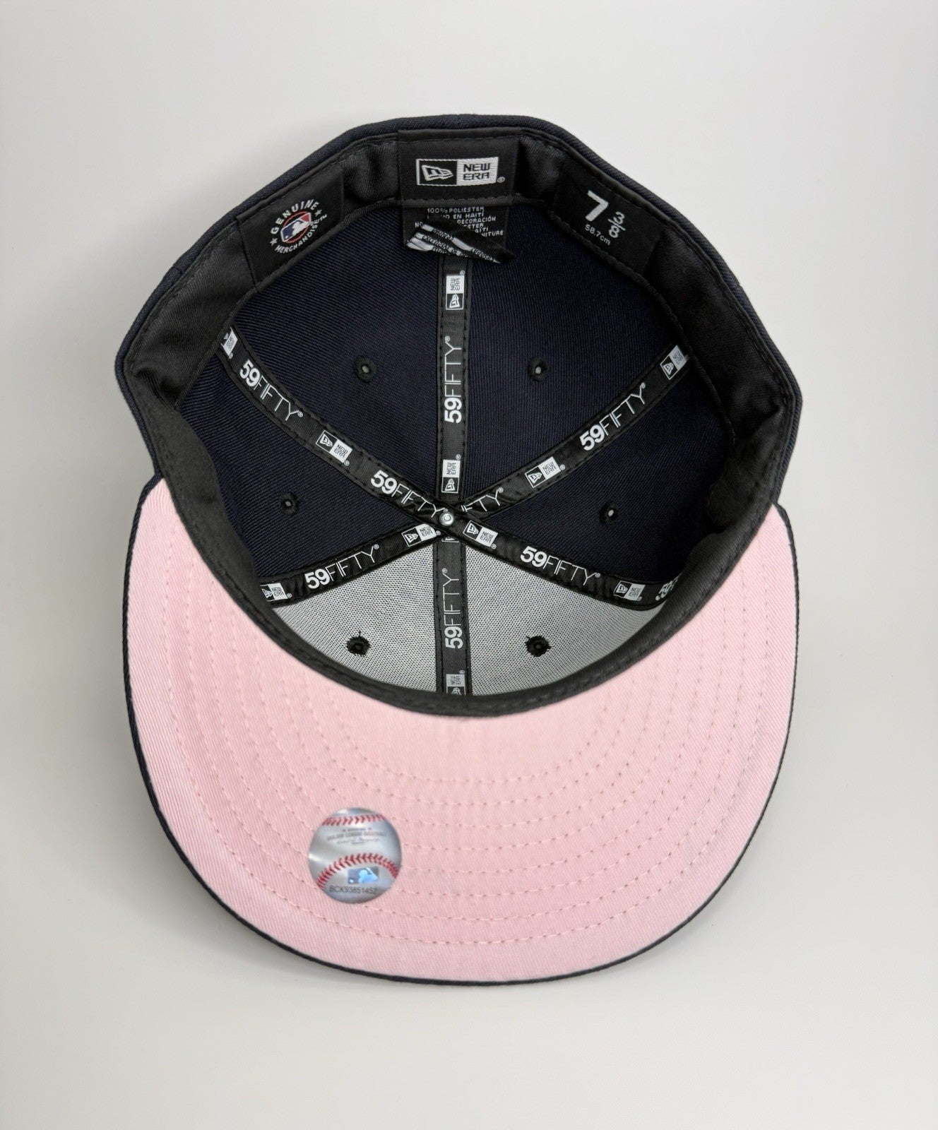 New Era 59FIFTY New York Yankees Pink UV Fitted Hat – Navy/White – Size 7 3/8