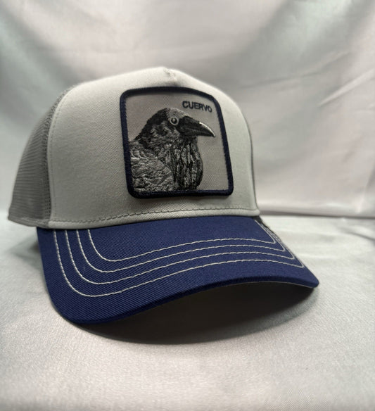 Goorin Bros Cuervo Tricolor Trucker Hat – Gray Crown | Blue Visor | Mesh Back