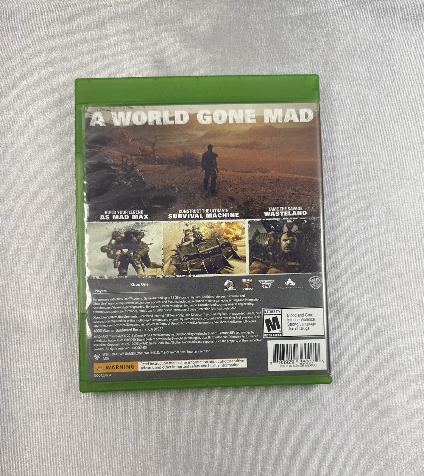 Mad Max (Xbox One) | CIB | Tested & Working | Complete-In-Box