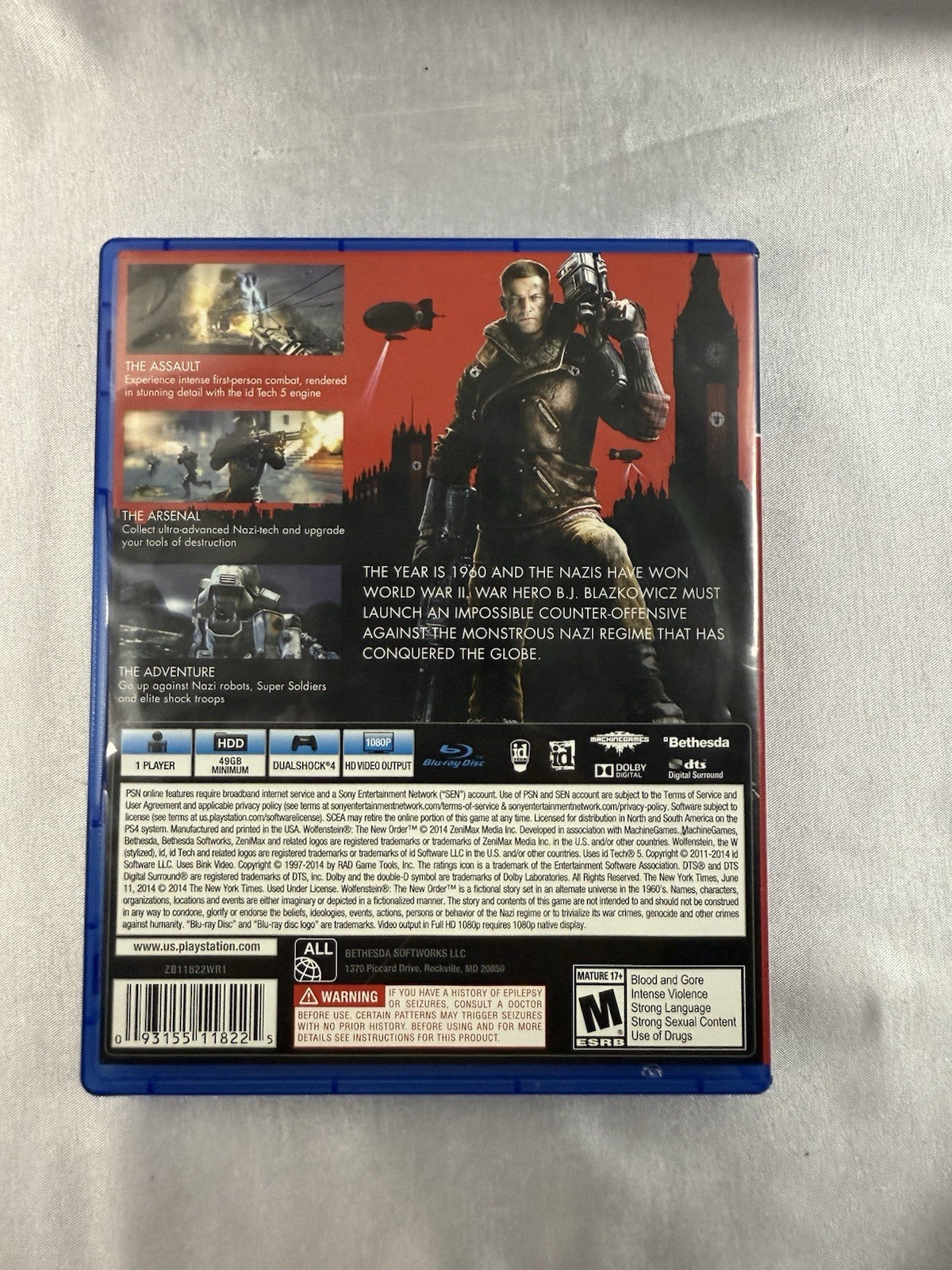 Wolfenstein: The New Order Sony PlayStation 4 - Used