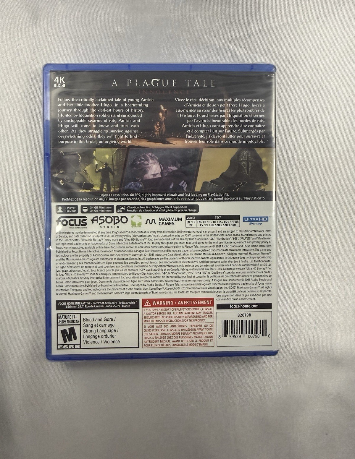 A Plague Tale: Innocence – PlayStation 5 (PS5) – New & Sealed!