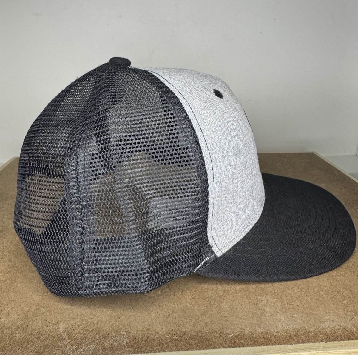 Bearded Style Trucker Hat - Gray & Black Snapback