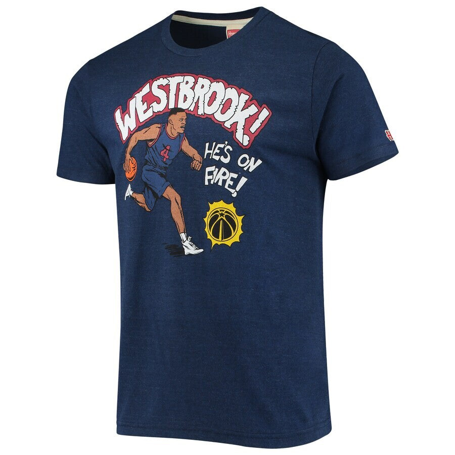 Men’s Washington Wizards Russell Westbrook Homage Navy Comic Book Medium Tee
