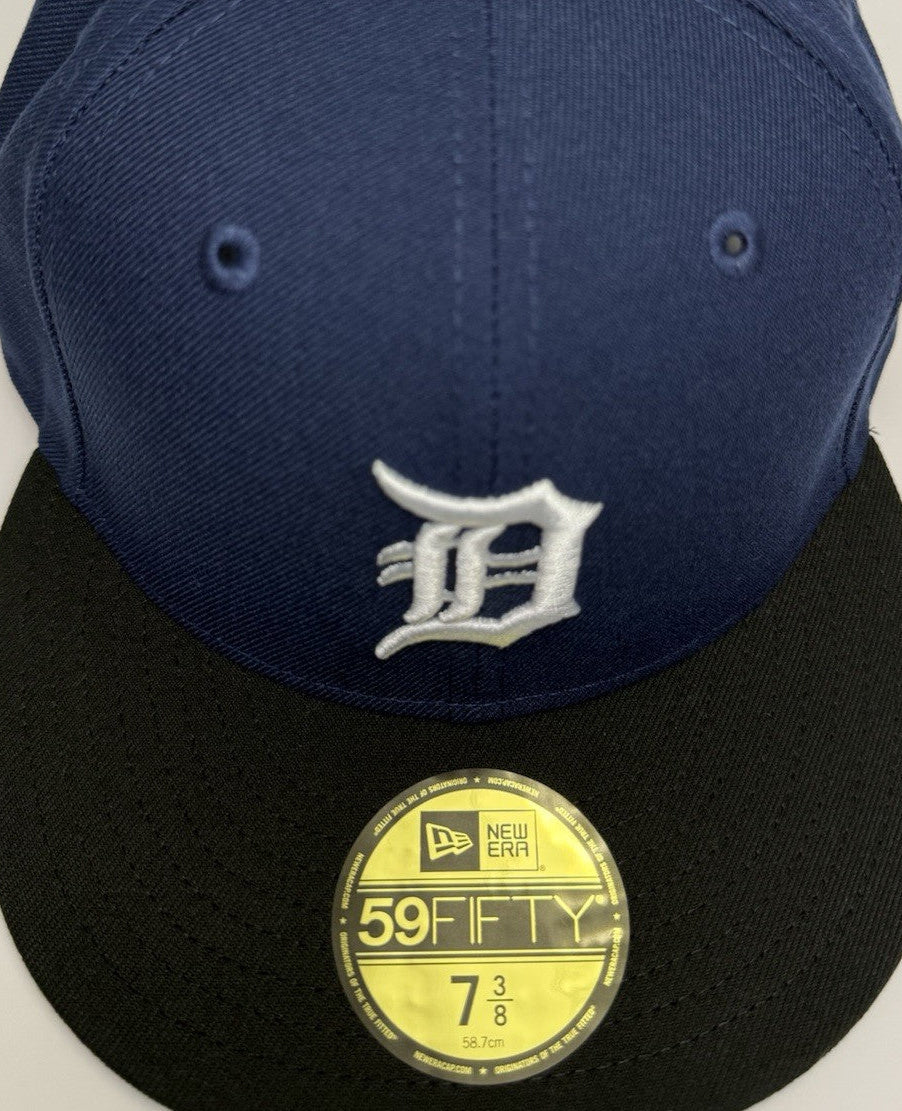 New Era 59FIFTY Detroit Tigers Fitted Hat – Navy/Black – Size 7 1/2