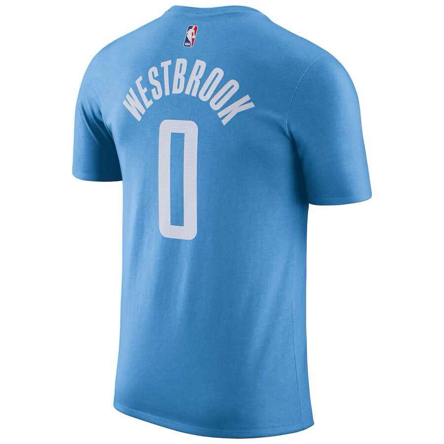 Mens Houston Rockets Russell Westbrook Nike Blue 2021 Medium Tee