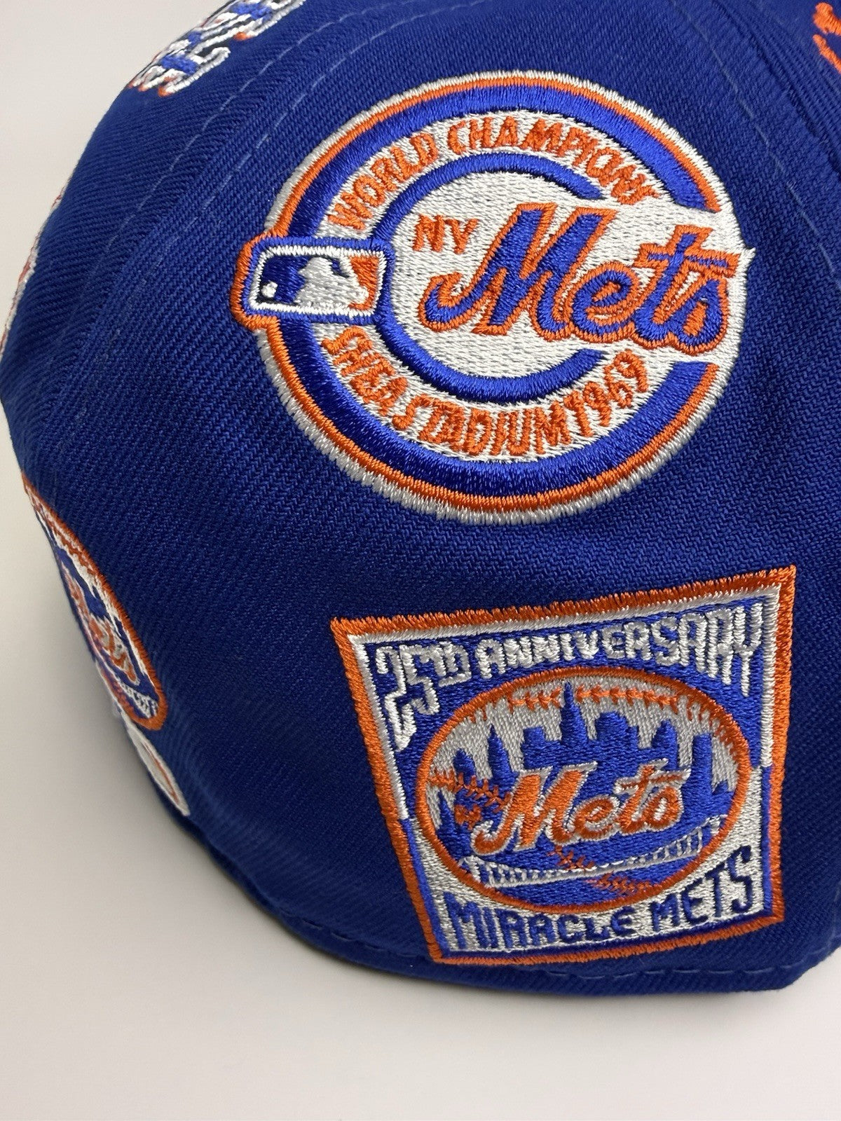 New Era 59FIFTY New York Mets “All Over Patch” Fitted Hat 7 3/8-Royal / Grey UV