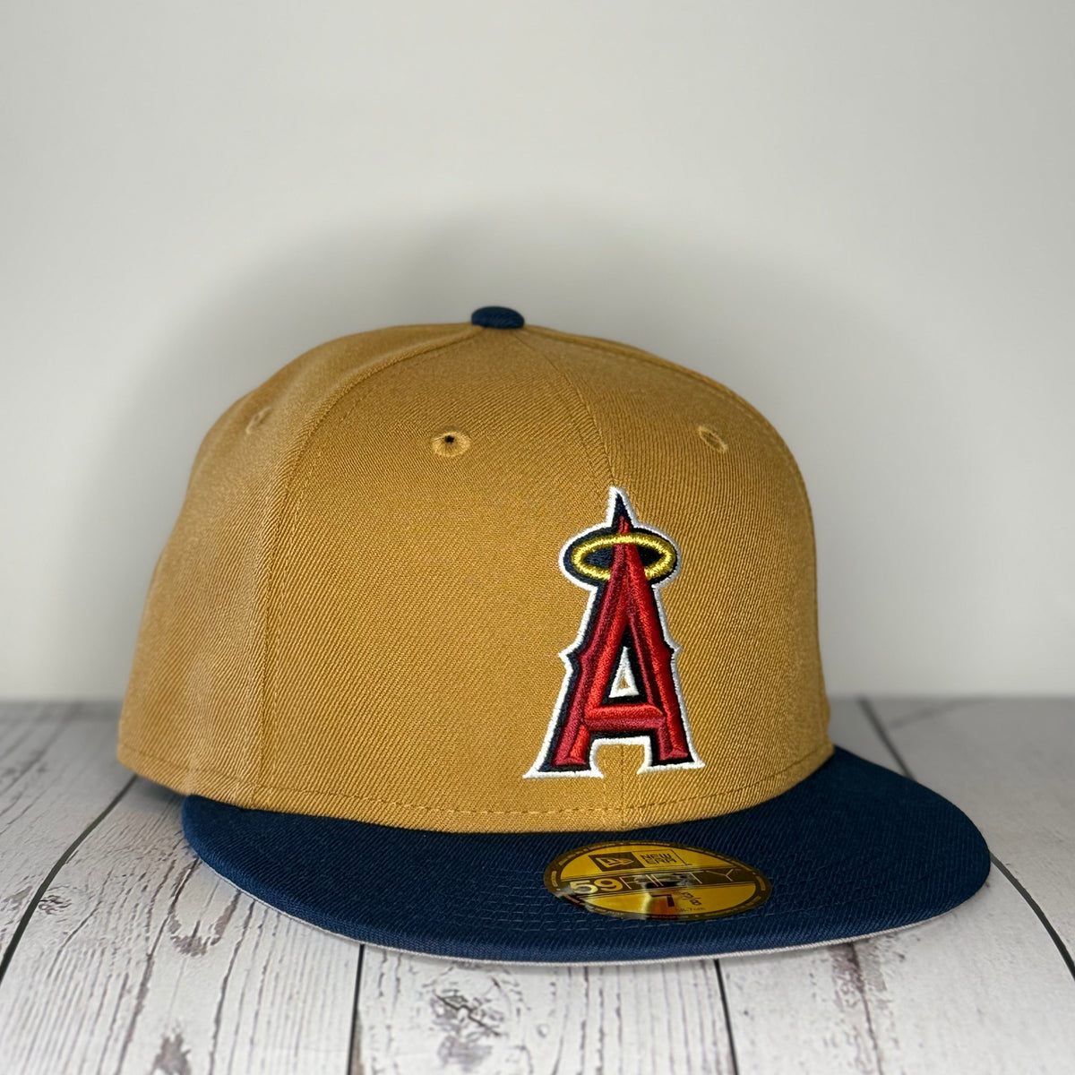 New Era 59 Fifty Los Angeles Angels Hat - Khaki, Navy