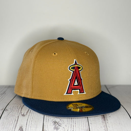 New Era 59 Fifty Los Angeles Angels Hat - Khaki, Navy
