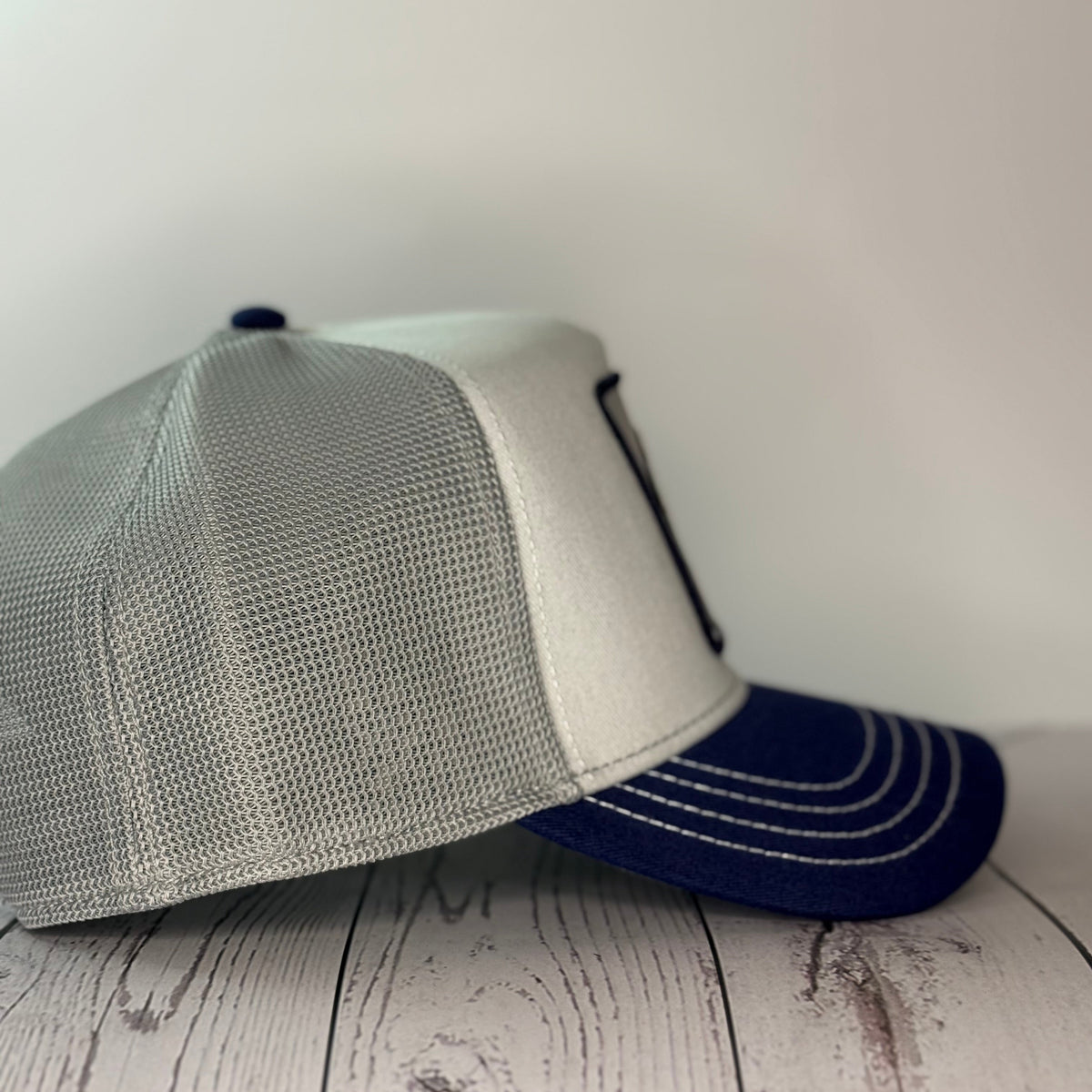 Goorin Bros Cuervo Tricolor Trucker Hat – Gray Crown | Blue Visor | Mesh Back