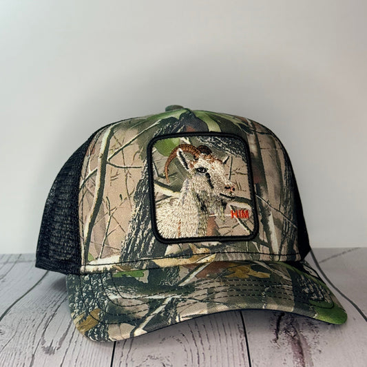 Goorin Bros “THE GOAT (HIM)” Trucker Hat – Camouflage – Adjustable Snapback