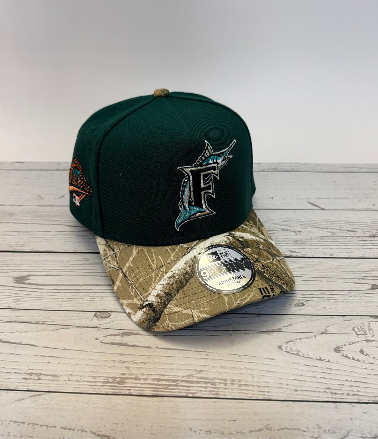 New Era 9Forty A-FrameRealtree Visor Miami Marlins 1997 World Series PatchSnapback Hat