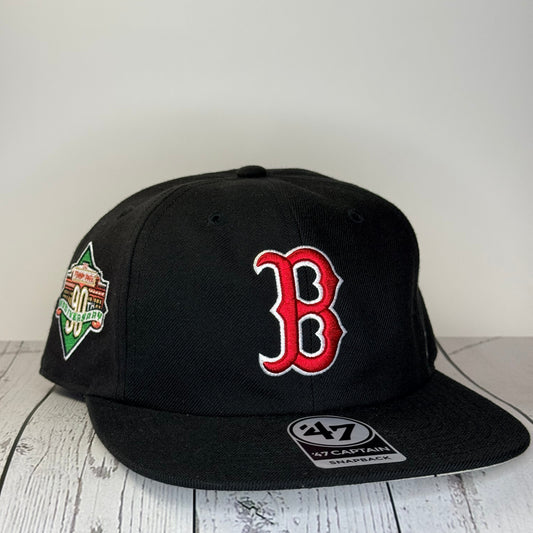 ‘47 Brand Black Dome Sureshot Captain Boston Red Sox Adjustable Hat - Black