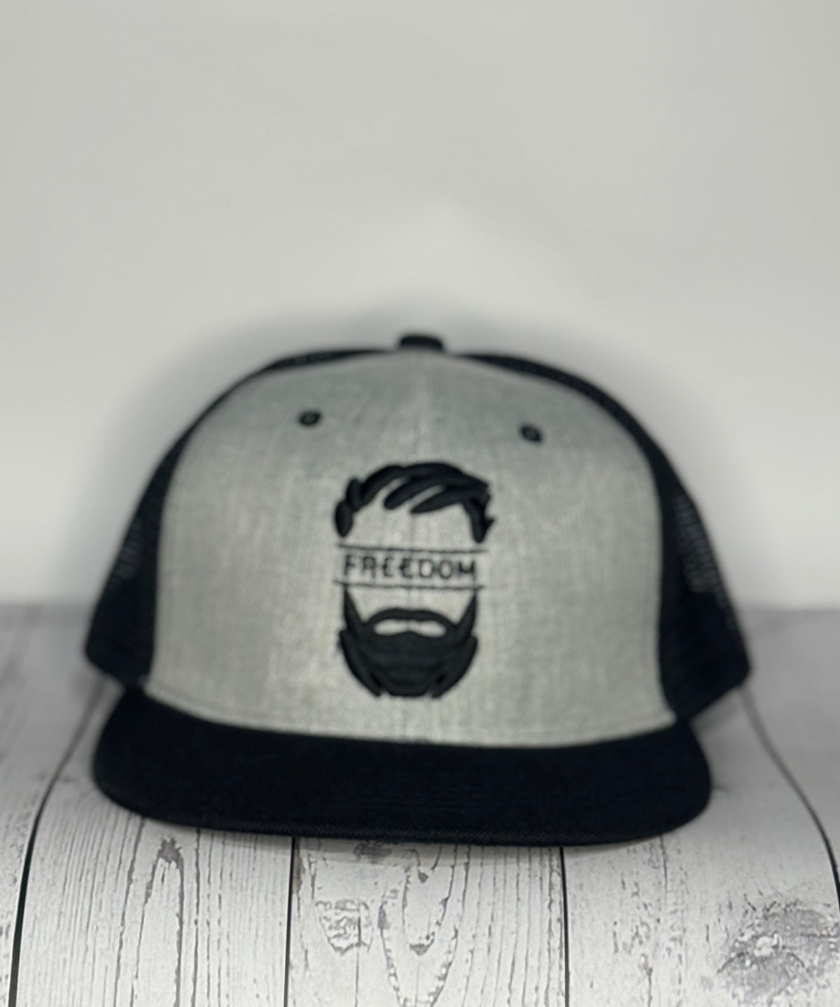 Freedom Beard Trucker Hat – Gray & Black - Adjustable