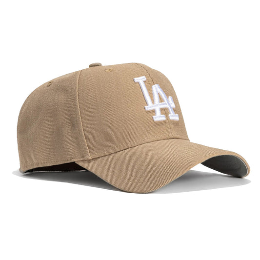 47 Brand Los Angeles Dodgers MVP Adjustable Velcro Hat - Khaki, White