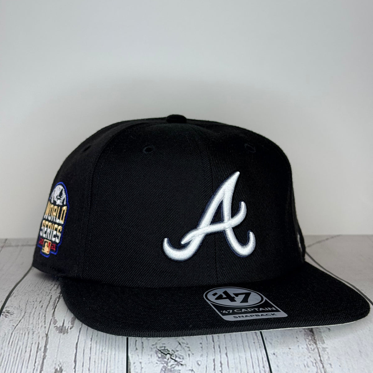 '47 Brand Black Dome Sureshot Captain Atlanta Braves Snapback Hat - Black