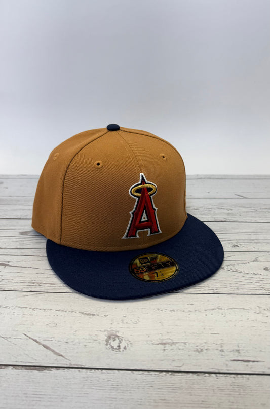 New Era 59 Fifty Los Angeles Angels Hat - Khaki, Navy