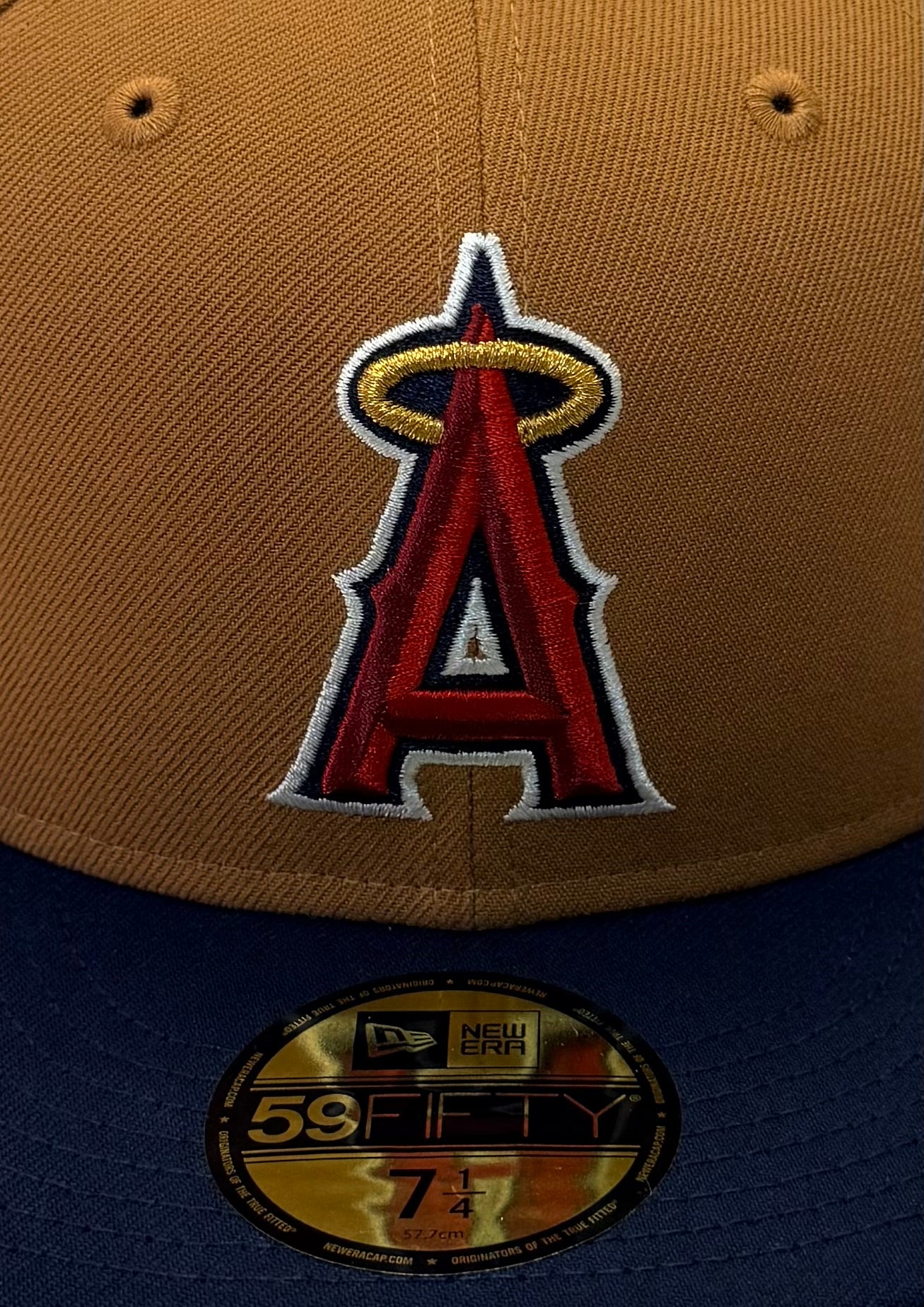 New Era 59 Fifty Los Angeles Angels Hat - Khaki, Navy