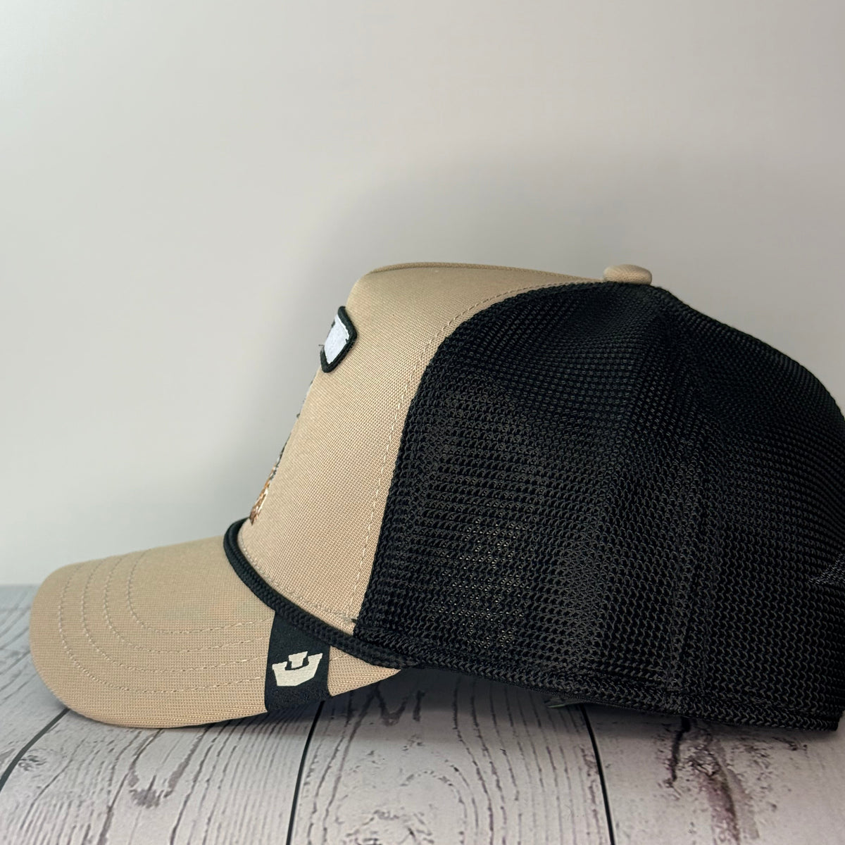 Goorin Bros “GOAT” Trucker Hat – Tan/Black – Adjustable Snapback