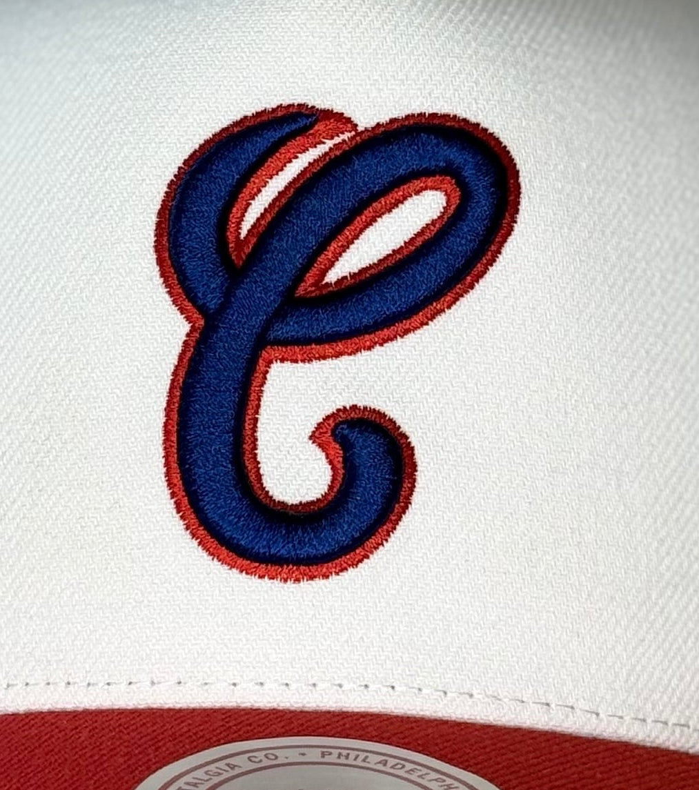Mitchell & Ness Chicago White Sox Era Flip Heritage Series Pro Pinch Snapback Hat – White/Red