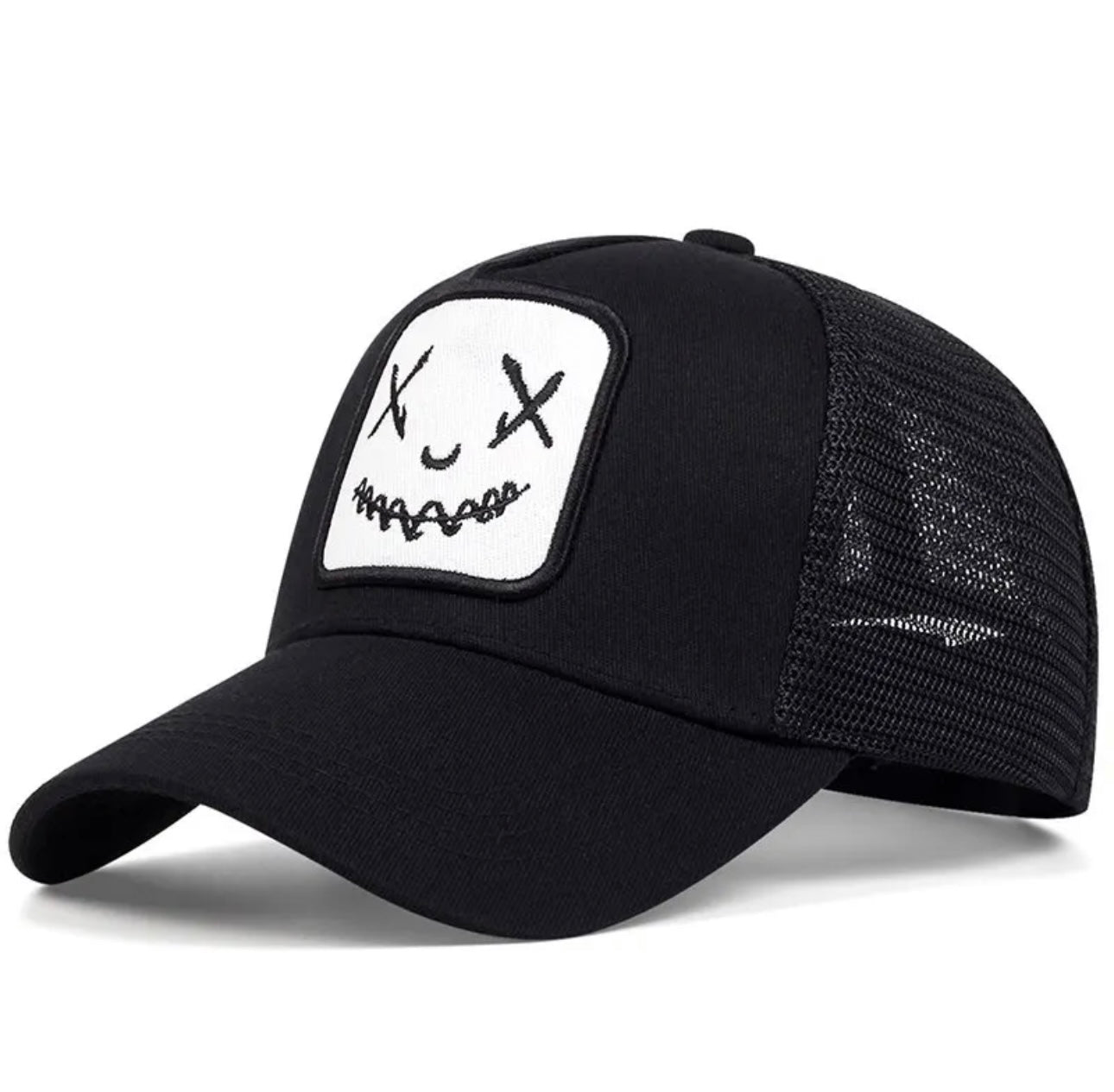 Ghost Face Hat Black/White Adjustable - ExclusiveCrowns