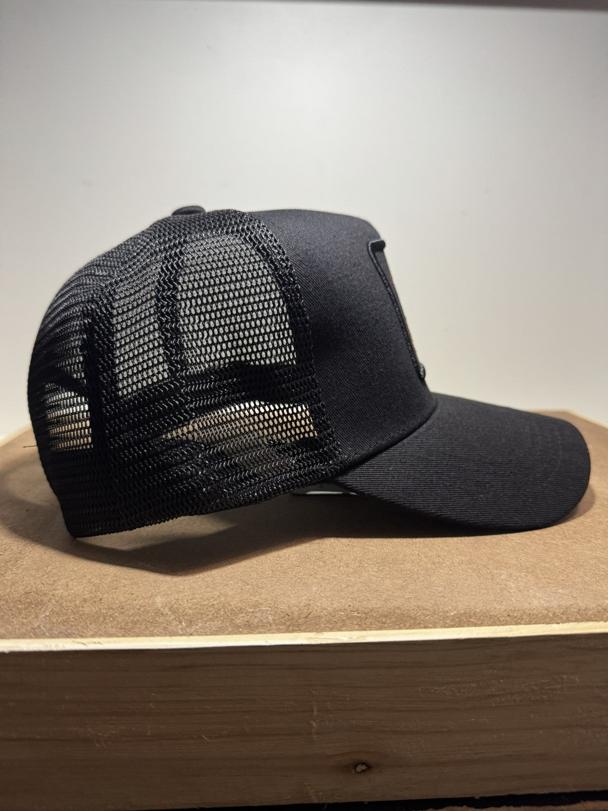 Teddy Bear Trucker Hat - Black Mesh Back