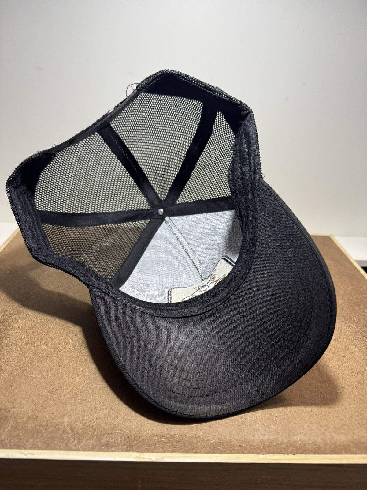Teddy Bear Trucker Hat - Black Mesh Back