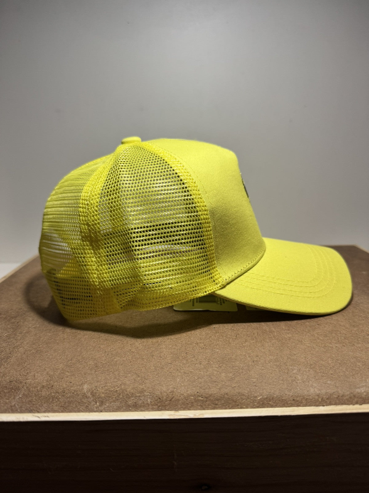 Neon Vibes Drip Emoji Trucker Hat - Yellow & Black